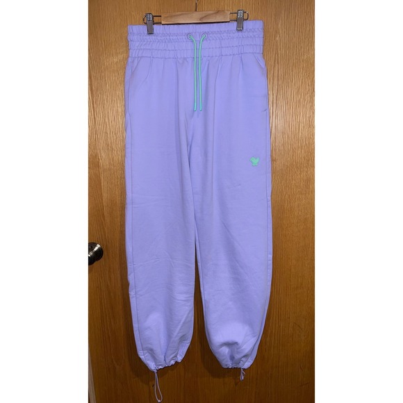 Bad Birdie Pants - Bad Birdie Sweatpants Womens Small Purple Joggers Lavender Mint Drawcord